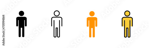 Man icon set vector. male sign and symbol. human symbol