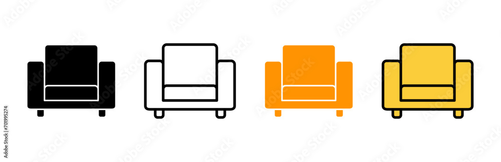 Sofa icon set vector. sofa sign and symbol. furniture icon Sofa icon set vector. sofa sign and symbol. furniture icon