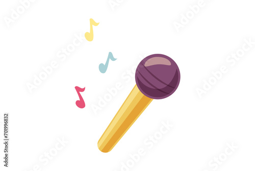 Microphone New Year Party Sticker
