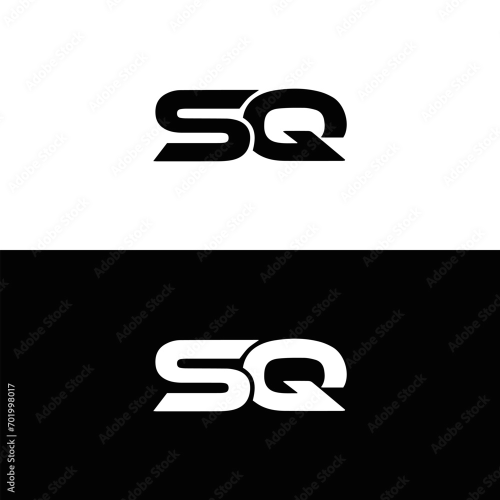 SQ logo. S Q design. White SQ letter. SQ, S Q letter logo design. Initial letter SQ linked circle uppercase monogram logo. S Q letter logo vector design.	
