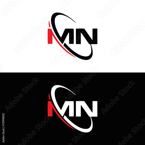 MN logo. M N design. White MN letter. MN, M N letter logo design. Initial letter MN linked circle uppercase monogram logo. M N letter logo vector design.	

