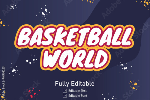 basketball gaming text effect