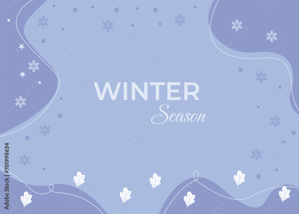 winter poster banner template design minimalist winter background