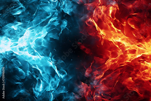Fire and Ice concept desktop background 