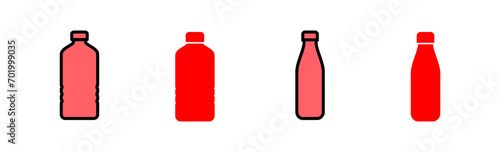 Bottle icon set illustration. bottle sign and symbol