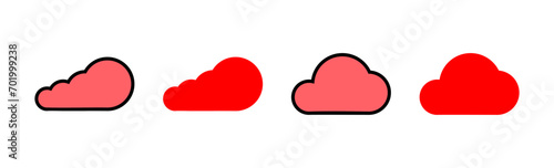 Cloud icon set illustration. cloud sign and symbol