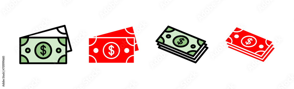 Money icon set illustration. Money sign and symbol Money icon set illustration. Money sign and symbol