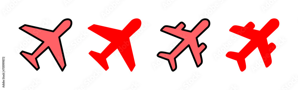 Plane icon set illustration. Airplane sign and symbol. Flight transport symbol. Travel sign. aeroplane Plane icon set illustration. Airplane sign and symbol. Flight transport symbol. Travel sign. aeroplane