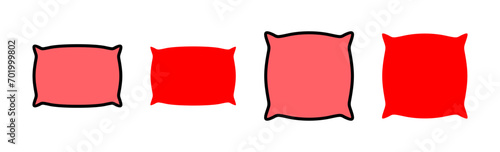 Pillow icon set illustration. Pillow sign and symbol. Comfortable fluffy pillow
