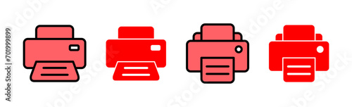 Print icon set illustration. printer sign and symbol