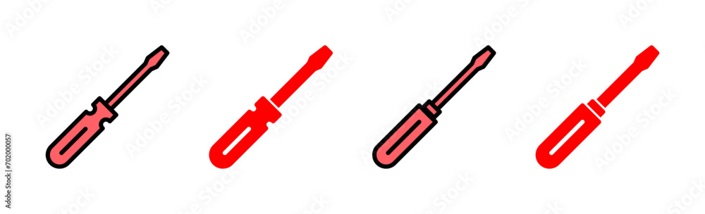 Screwdriver icon set illustration. tools sign and symbol Screwdriver icon set illustration. tools sign and symbol