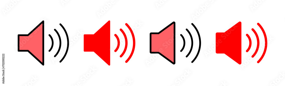 Speaker icon set illustration. volume sign and symbol. loudspeaker icon. sound symbol Speaker icon set illustration. volume sign and symbol. loudspeaker icon. sound symbol