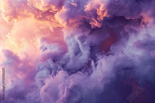 Surreal clouds blending in vibrant hues of purple and pink, ideal for imaginative concepts and creative backgrounds.