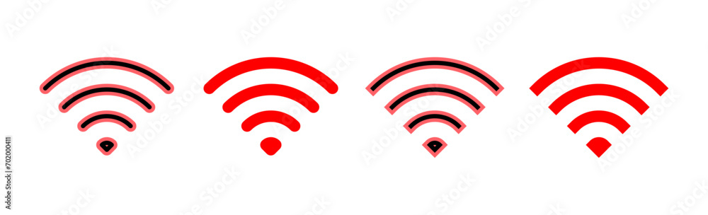 Wifi icon set illustration. signal sign and symbol. Wireless icon Wifi icon set illustration. signal sign and symbol. Wireless icon