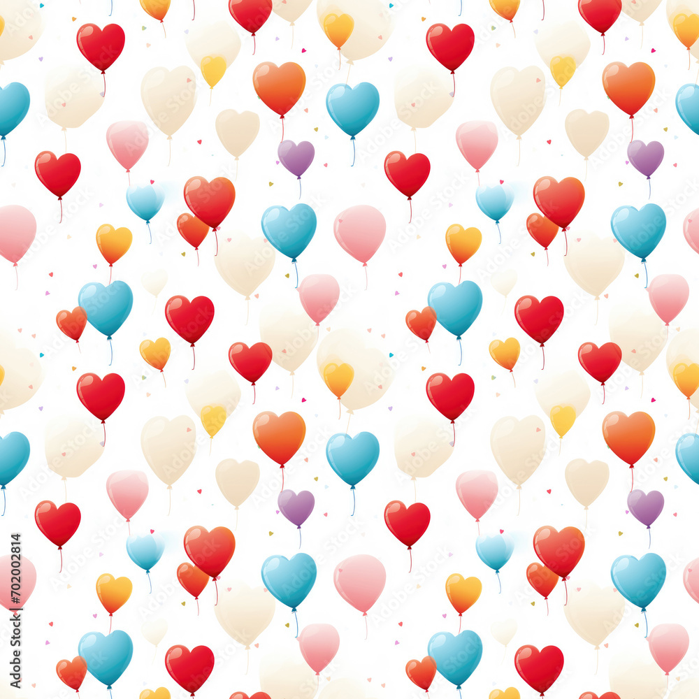 Valentine's day seamless pattern with colorful hearts Valentine's day seamless pattern with colorful hearts