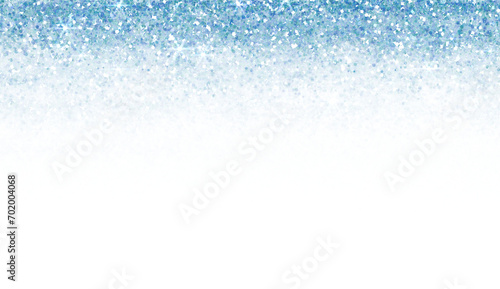 Blue glitter stary sparkles shiny frame.Blue glitter on transparent background.