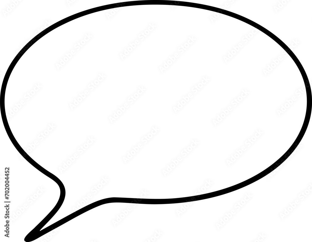 Speech bubble outline icon vector illustration. Comic bubble symbol hand drawing design element Speech bubble outline icon vector illustration. Comic bubble symbol hand drawing design element