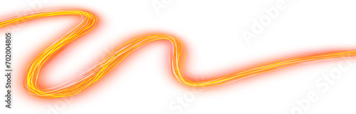 orange light trails with motion effect