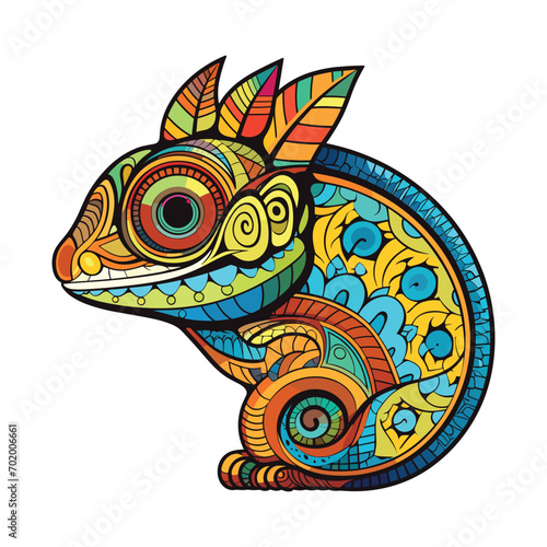 Colorfull illustration vector of chameleon