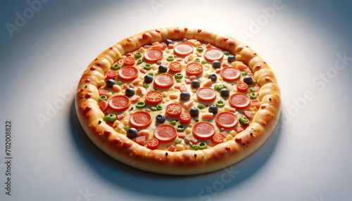 Delicious 3D Rendered Pizza with Tasty Toppings, Perfect for Kids Animated Movie Prop, High Quality and Professional