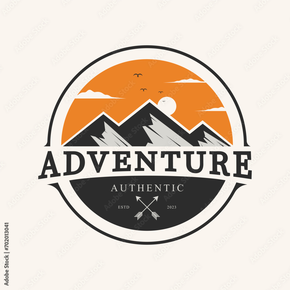adventure outdoor sport authentic logo design vector. adventure outdoor sport authentic logo design vector.