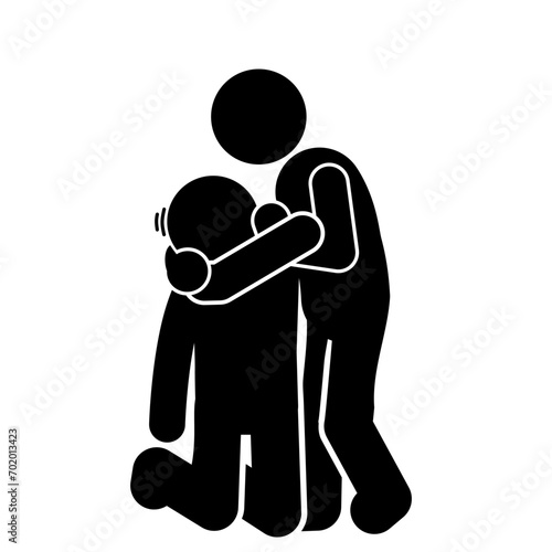 vector illustration of mixed martial arts, fighting, brawling, throwing, punching