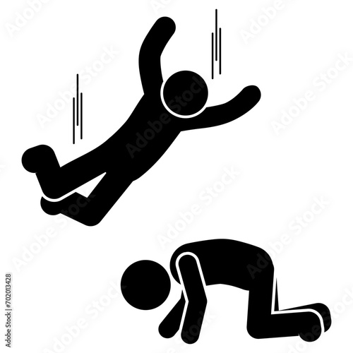 vector illustration of mixed martial arts, fighting, brawling, throwing, punching