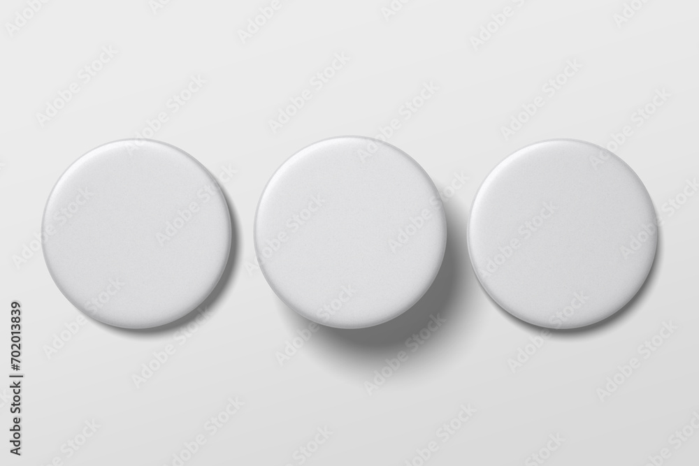 Blank pin badge mockup top view Blank pin badge mockup top view