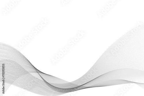 Black Wavy Lines Isolated on White Abstract Background Design. abstract white line wave background © Naufal Samudra