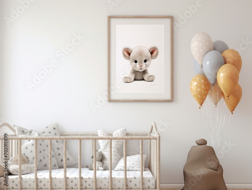 Elegant Framed Artwork Mockup for Interior Decor - AI Generated