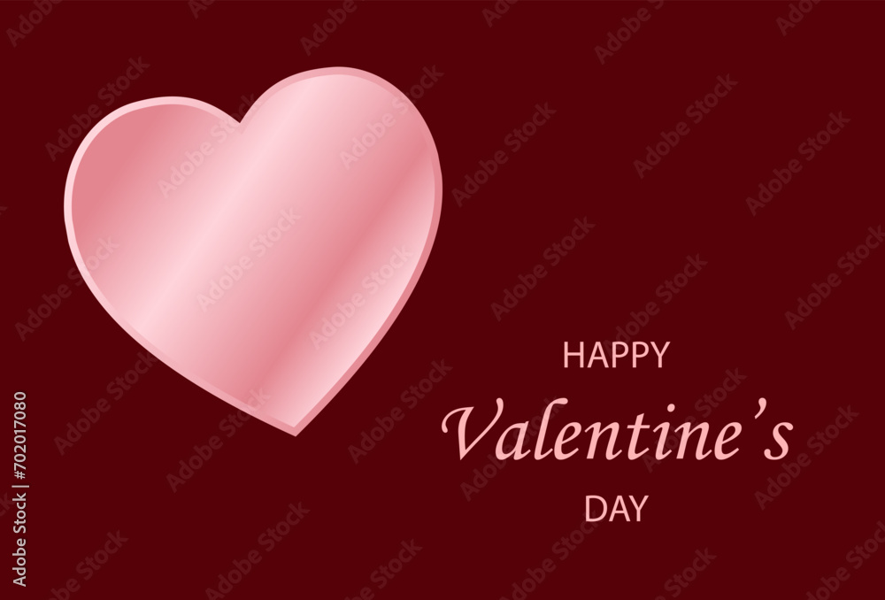 Love heart design. Happy Valentine's Day greeting card. 