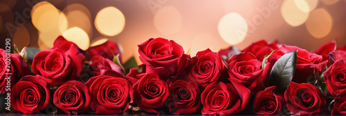 Vibrant red roses bouquet with dew drops  perfect for romantic occasions  Valentine s Day  and wedding backgrounds. AI Generative