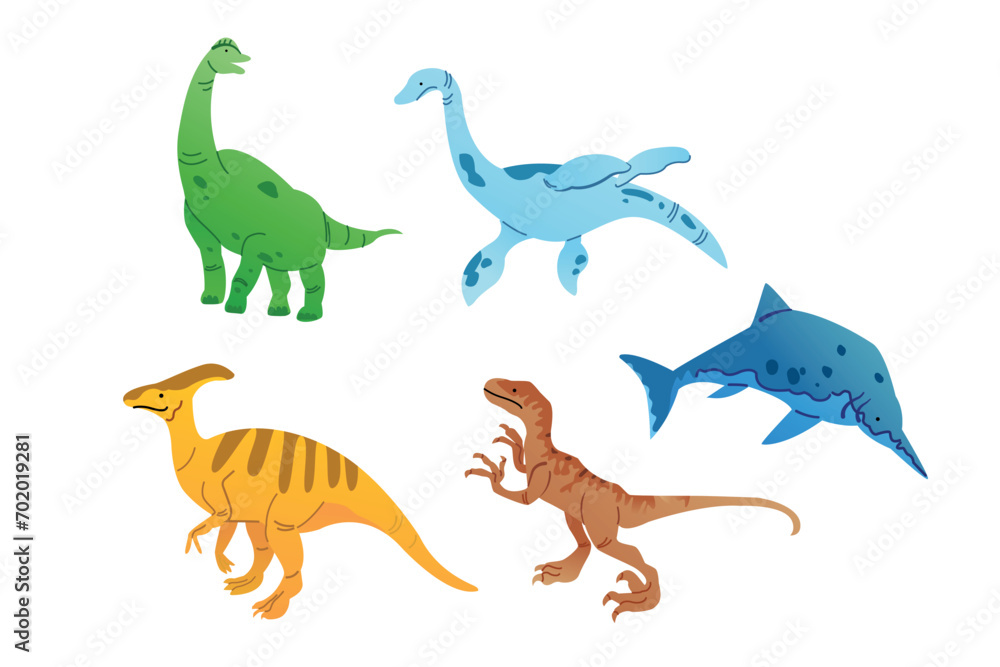 Mini Set of Dinosaur Illustration Mini Set of Dinosaur Illustration