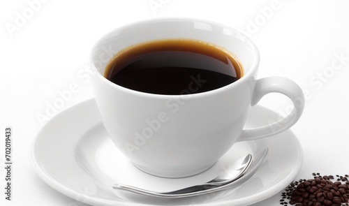 Cup of americano on the table on white background from AI Generative