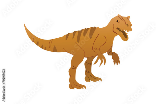 Fototapeta Naklejka Na Ścianę i Meble -  Big Tyrannosaurus with a Brown Body | Dinosaur Illustration 