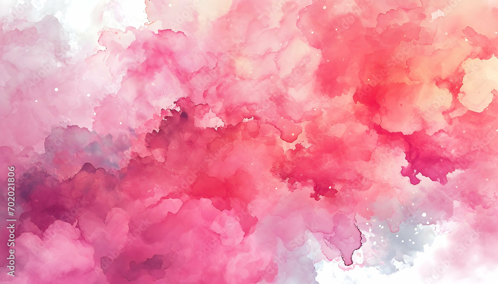 Watercolor pink splash romantic and creative background design.