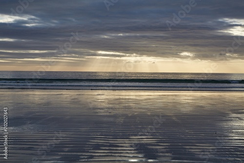 Ocean Beach in Dusk Twilight