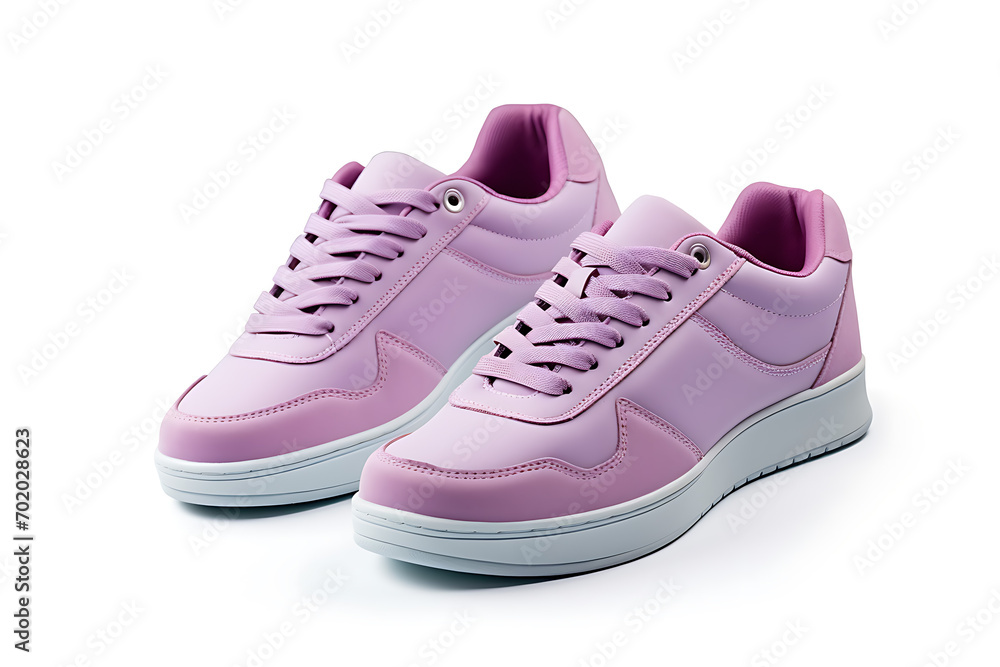 trendy women's sneakers isolated on a white background