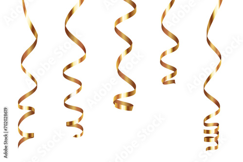 curly gold ribbon for Christmas, Valentine and birthday present