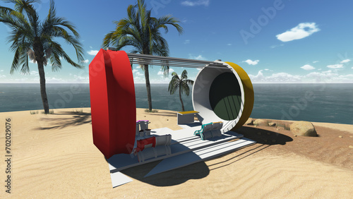 lifeguard chair on the beach