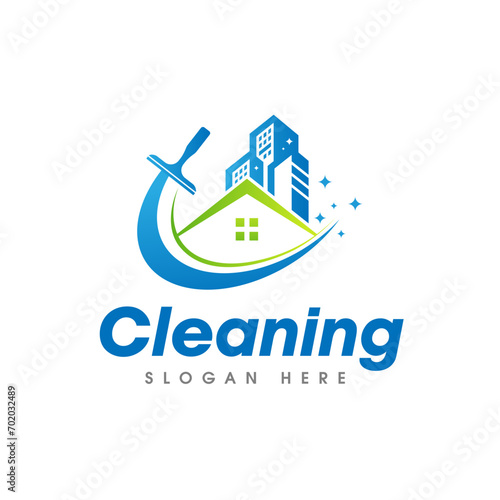 House Cleaning Service Business Logo Symbol Icon Design Template