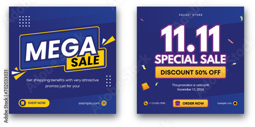 Mega sale banner promotion template