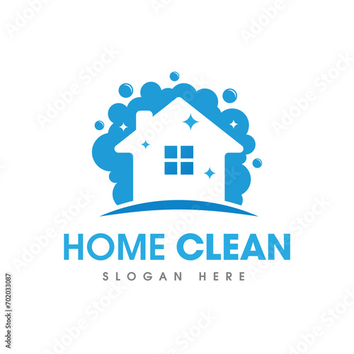 House Cleaning Service Business Logo Symbol Icon Design Template