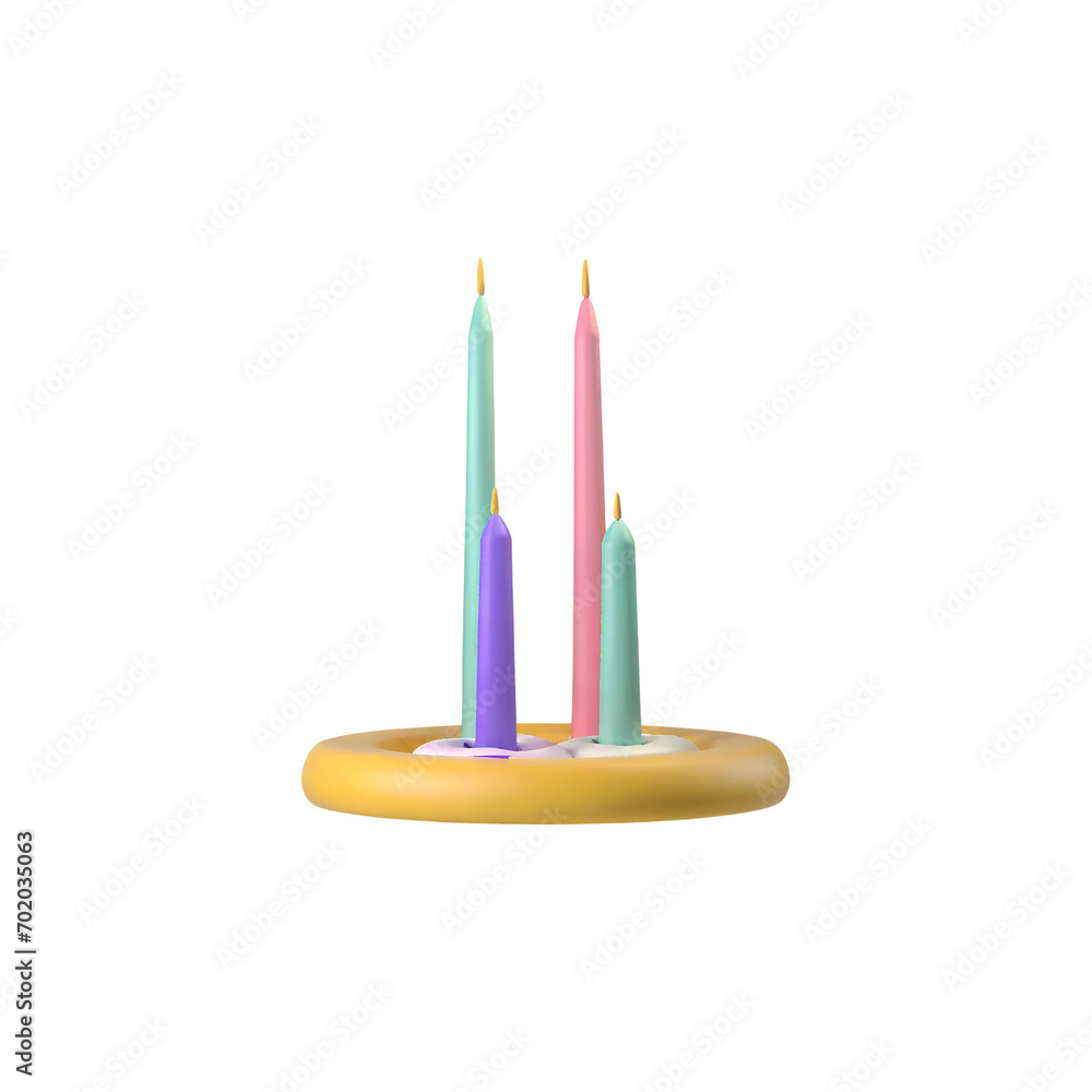 candle in a candlestick isolated on white candle in a candlestick isolated on white