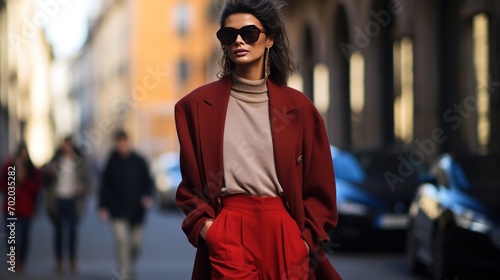Street style clothes after the fashion show at Milan Fashion Week