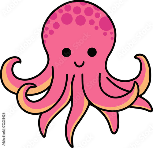 Smile Pink Octopus