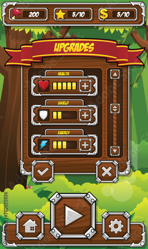 Fantasy Medieval Video Game Graphical User Interface