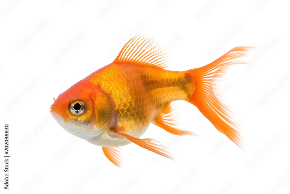 Beautiful goldfish Isolated on transparent background. PNG file.