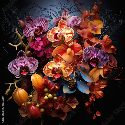 Exotic Orchid With a Background