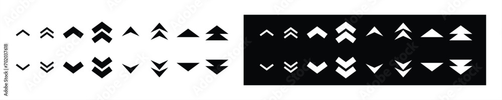 down and up arrow icon set. slide, swipe up arrow buttons icon symbol sign, vector illustration down and up arrow icon set. slide, swipe up arrow buttons icon symbol sign, vector illustration